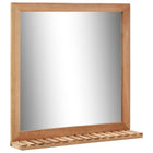Miroir De Salle De Bain 60 X 12 X 62 Cm Bois De Noyer Massif