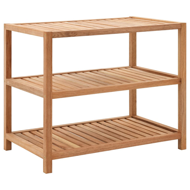 Étagère De Salle De Bain Bois De Noyer Massif 65X40X55 Cm