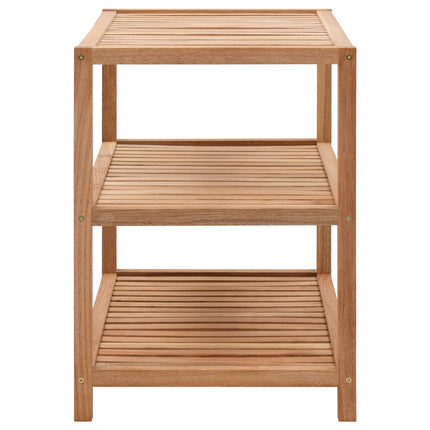 Étagère De Salle De Bain Bois De Noyer Massif 65X40X55 Cm