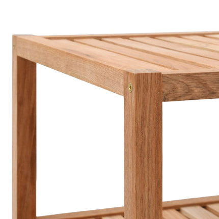 Étagère De Salle De Bain Bois De Noyer Massif 65X40X55 Cm