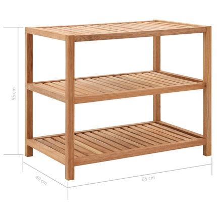 Étagère De Salle De Bain Bois De Noyer Massif 65X40X55 Cm