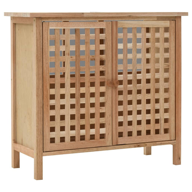 Armoire Pour Lavabo Avec Miroir Bois De Noyer Massif