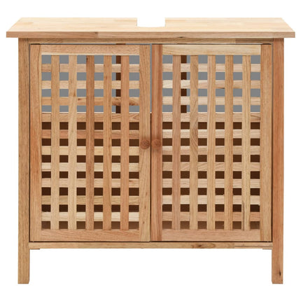Armoire Pour Lavabo Avec Miroir Bois De Noyer Massif