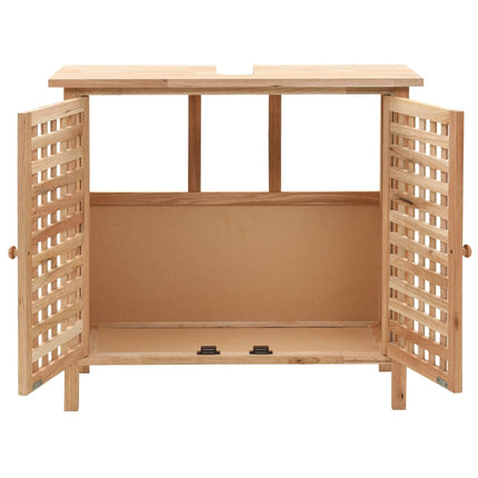 Armoire Pour Lavabo Avec Miroir Bois De Noyer Massif