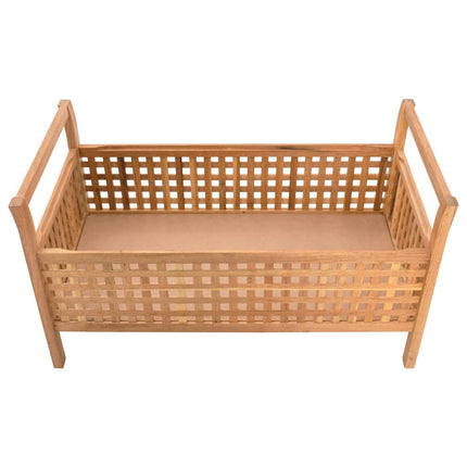 Banc De Rangement Bois De Noyer Massif