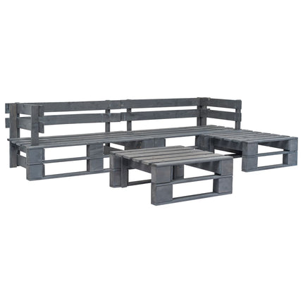 Salon De Jardin Palette 4 Pcs Bois