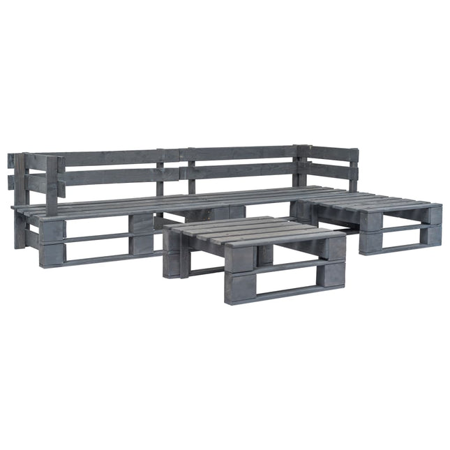 Salon De Jardin Palette 4 Pcs Bois