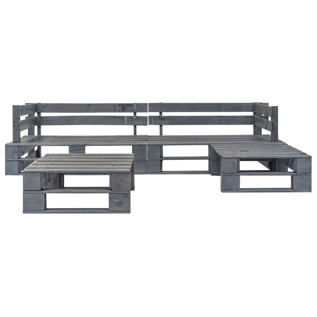 Salon De Jardin Palette 4 Pcs Bois