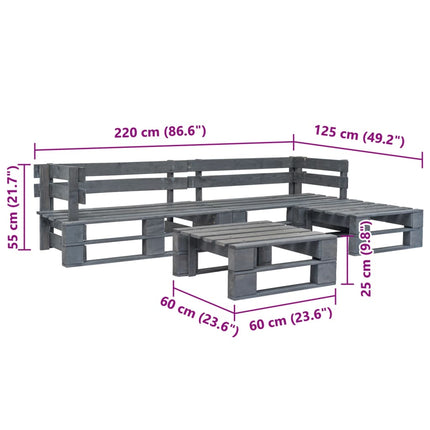 Salon De Jardin Palette 4 Pcs Bois