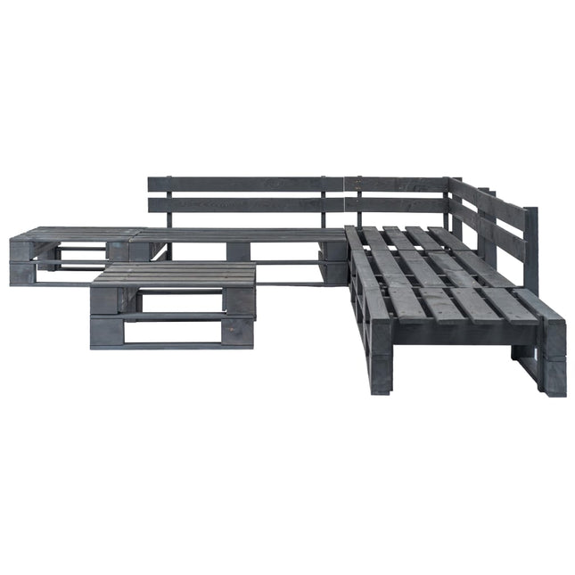 Salon De Jardin Palette 6 Pcs Bois