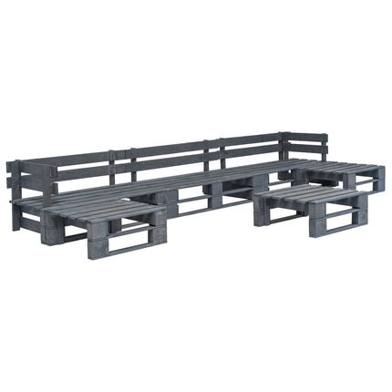 Salon De Jardin Palette 6 Pcs Bois