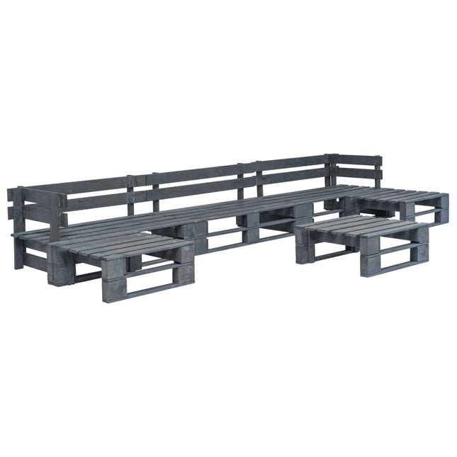 Salon De Jardin Palette 6 Pcs Bois