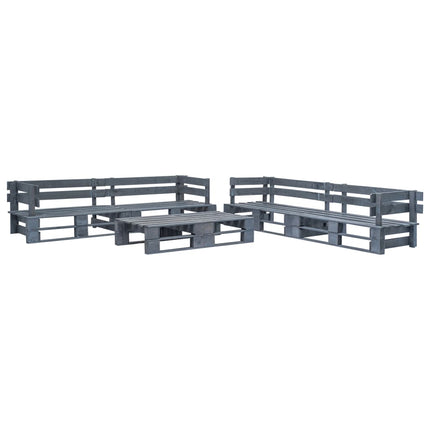 Salon De Jardin Palette 6 Pcs Bois