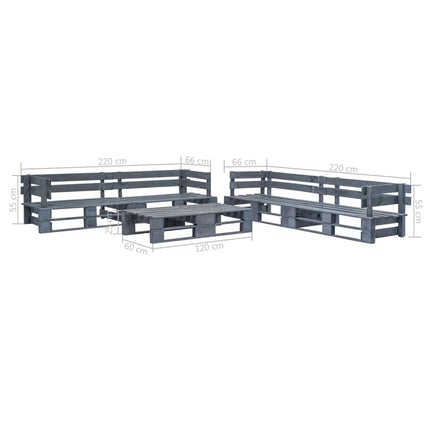 Salon De Jardin Palette 6 Pcs Bois