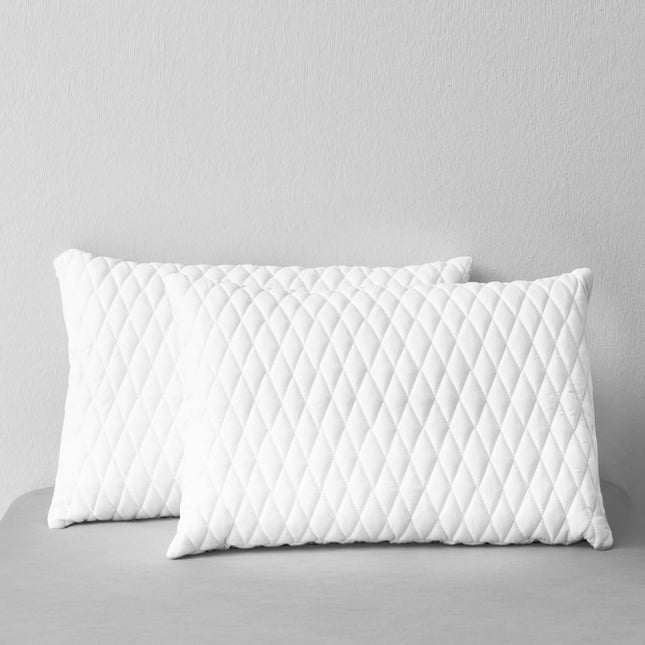Oreillers Lot De 2 80X40X14 Cm Mousse À Mémoire De Forme