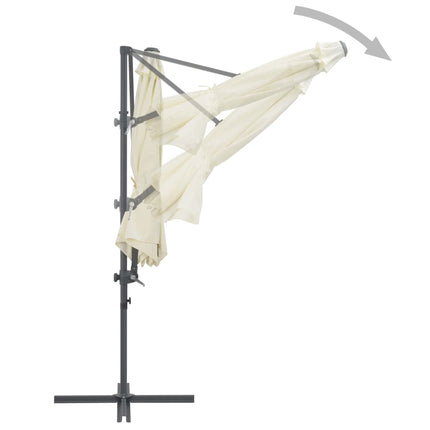 Parasol De Jardin Avec Base Portable Sable