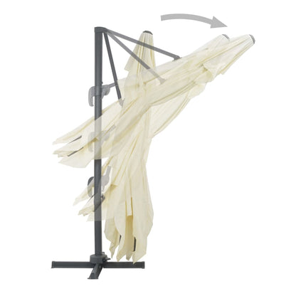 Parasol De Jardin Avec Base Portable Sable