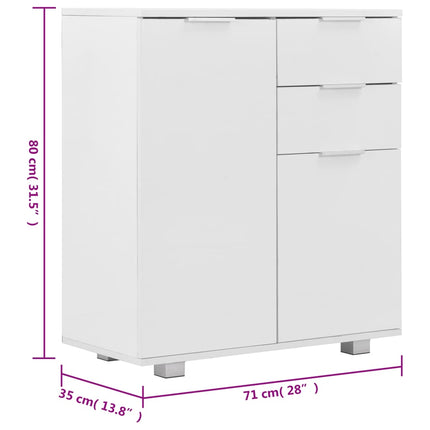 Buffet Brillant 71 X 35 X 80 Cm Bois D'ingénierie
