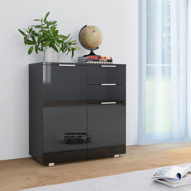 Buffet Brillant 71 X 35 X 80 Cm Bois D'ingénierie