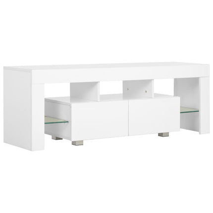 Meuble Tv Avec Lumière Led Brillant 130X35X45 Cm