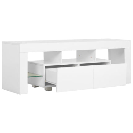 Meuble Tv Avec Lumière Led Brillant 130X35X45 Cm