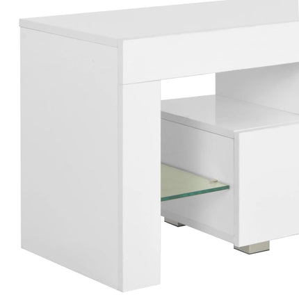 Meuble Tv Avec Lumière Led Brillant 130X35X45 Cm