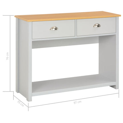 Table Console Gris 97 X 35 X 76 Cm