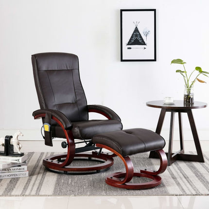 Fauteuil De Massage Avec Repose-Pied Similicuir