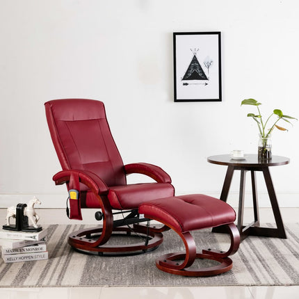 Fauteuil De Massage Avec Repose-Pied Similicuir