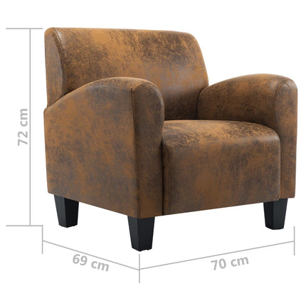 Canapé-Chaise Marron 70X69X72 Cm Similicuir