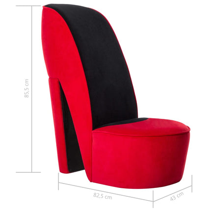 Chaise En Forme De Talon Haut Velours