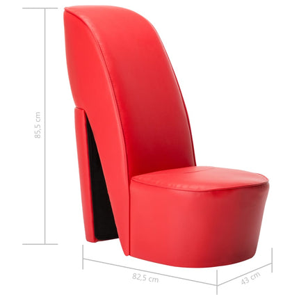 Chaise En Forme De Chaussure À Talon Haut Similicuir