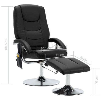 Fauteuil De Massage Avec Repose-Pied Similicuir