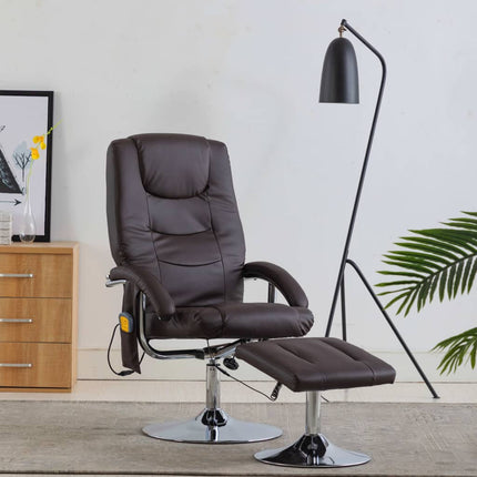 Fauteuil De Massage Avec Repose-Pied Similicuir
