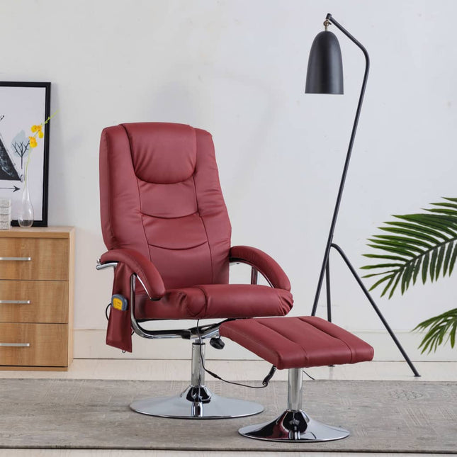 Fauteuil De Massage Avec Repose-Pied Similicuir