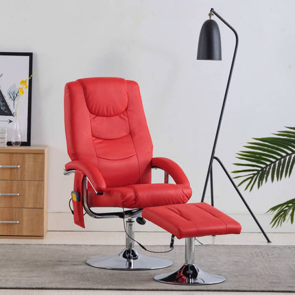 Fauteuil De Massage Avec Repose-Pied Similicuir