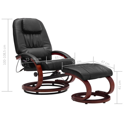 Fauteuil De Massage Avec Repose-Pied Similicuir
