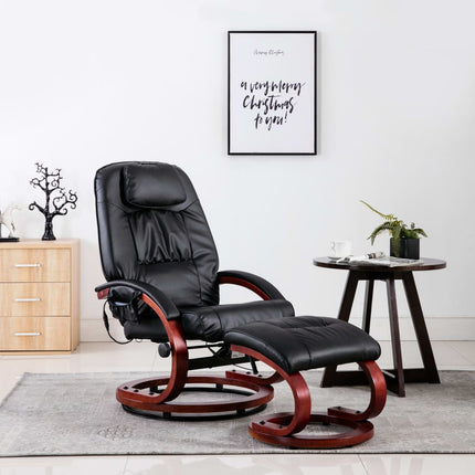 Fauteuil De Massage Avec Repose-Pied Similicuir
