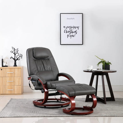 Fauteuil De Massage Avec Repose-Pied Similicuir