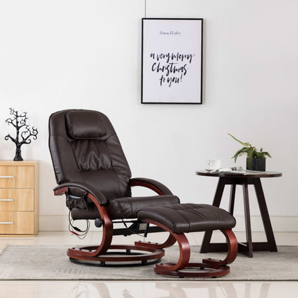 Fauteuil De Massage Avec Repose-Pied Similicuir