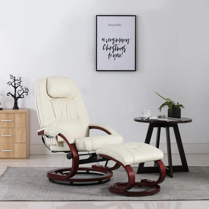 Fauteuil De Massage Avec Repose-Pied Similicuir
