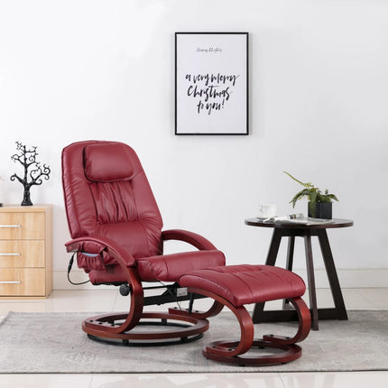 Fauteuil De Massage Avec Repose-Pied Similicuir