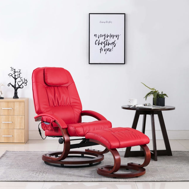 Fauteuil De Massage Avec Repose-Pied Similicuir