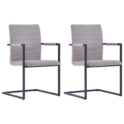 Chaises À Manger Cantilever Lot De 4 Marron Similicuir