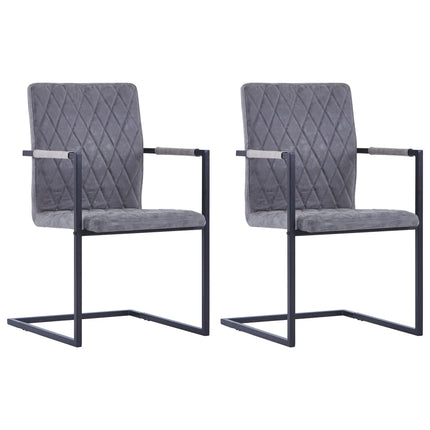 Chaises À Manger Cantilever Lot De 4 Marron Similicuir