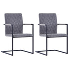 Chaises À Manger Cantilever Lot De 4 Marron Similicuir
