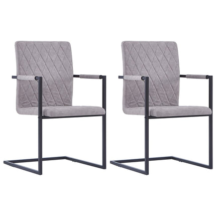 Chaises À Manger Cantilever Lot De 4 Marron Similicuir