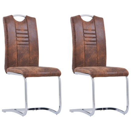 Chaises À Manger Cantilever Lot De 6 Similicuir Daim