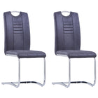 Chaises À Manger Cantilever Lot De 6 Similicuir Daim