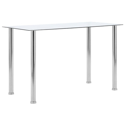 Table À Manger Transparent 120X60X75 Cm Verre Trempé
